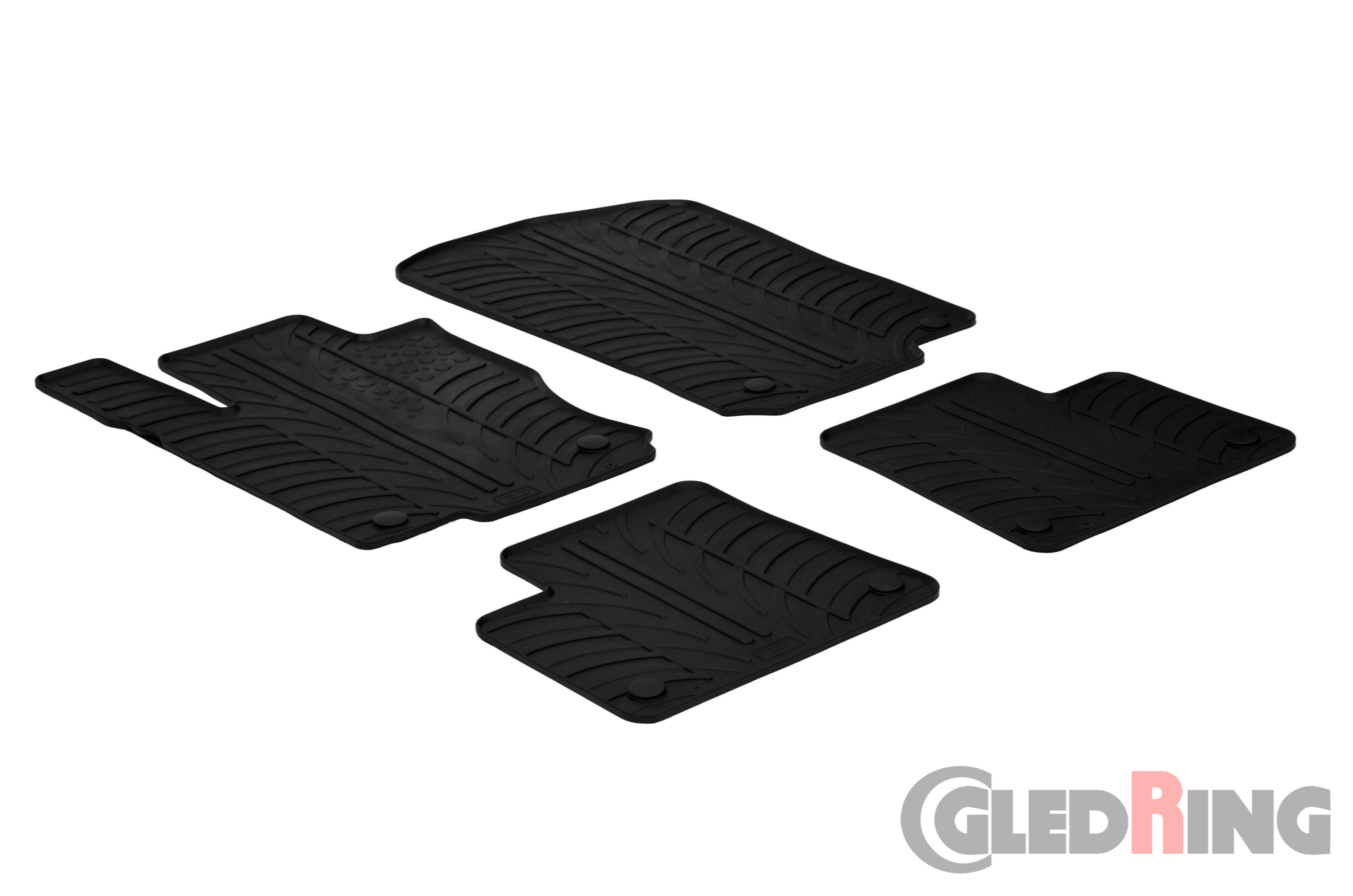 Original Gledring Passform Fußmatten Gummimatten 4 Tlg.+Fixing - Mercedes-Benz ML W166 2011->